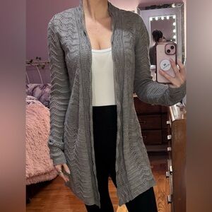 Grey Knit Cardigan
